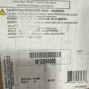 W10894668 KitchenAid Dishwasher Pump W10645659 BRAND NEW